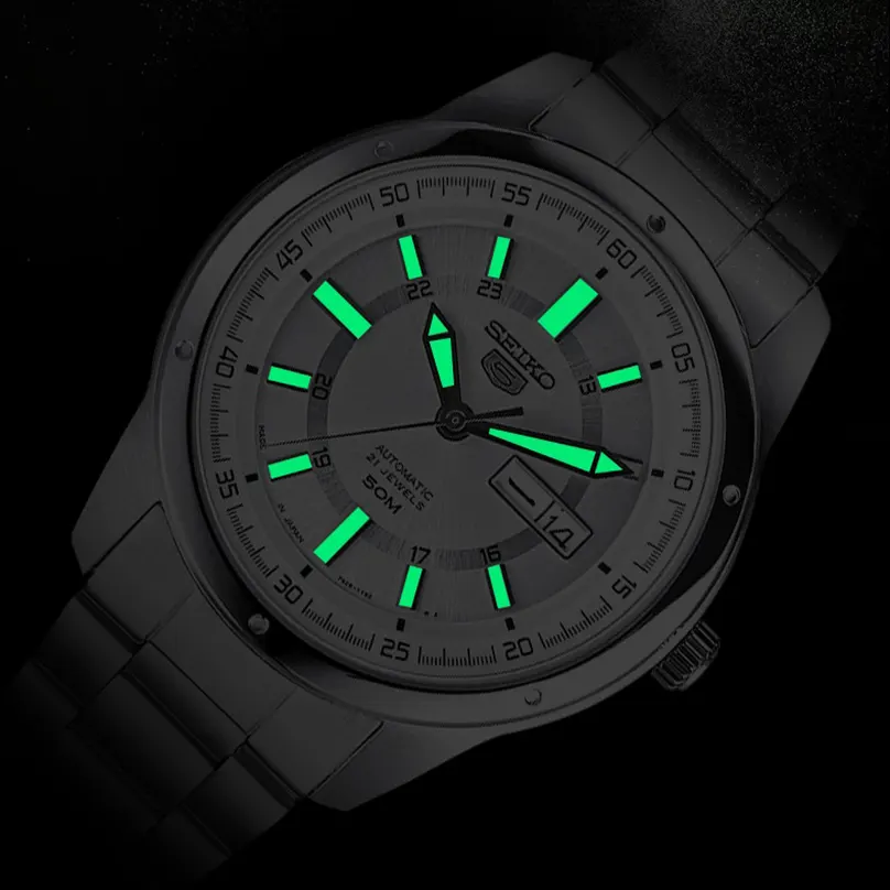 Seiko 5 Automatic Silver Dial Casual Men's Watch- SNKN09J1